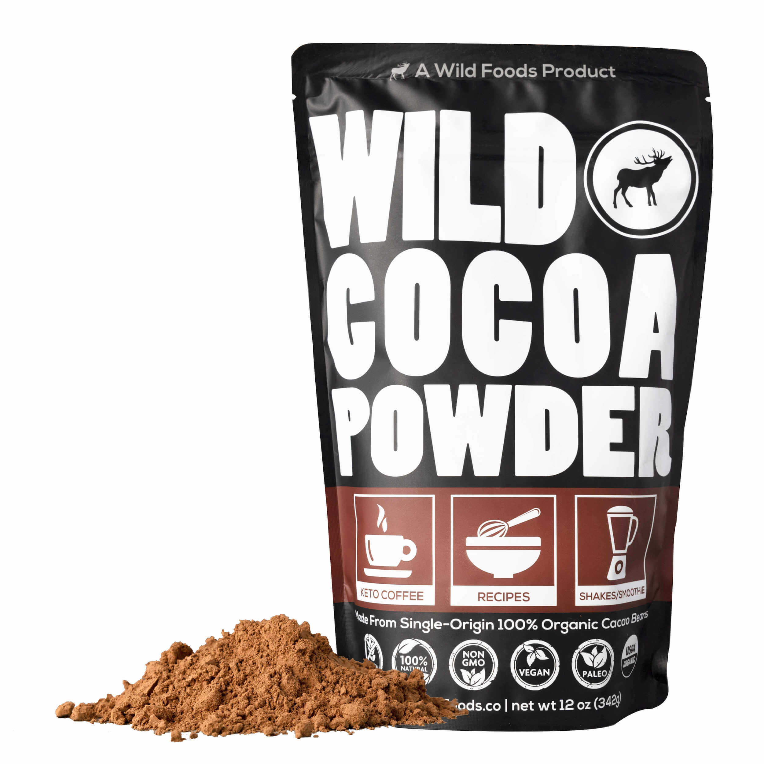 Eat Well Black Cocoa Powder 16 oz, Dutch-Processed Dark Cocoa Powder For  Making Chocolate and Baking, Unsweetened Alkalized Dark Cocoa Powder in