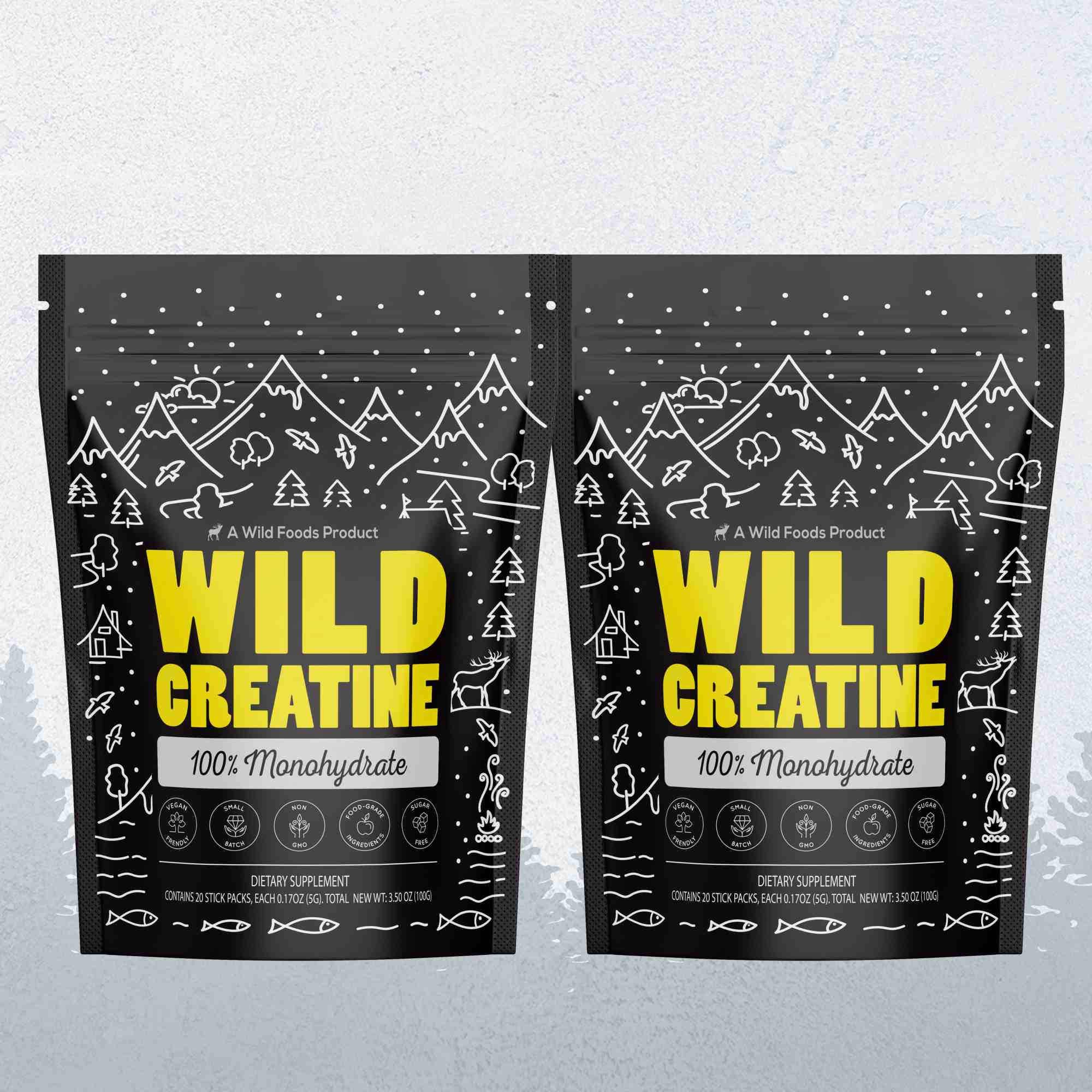 Wild Creatine Monohydrate, 20 Servings – 100% Pure for Strength & Endurance