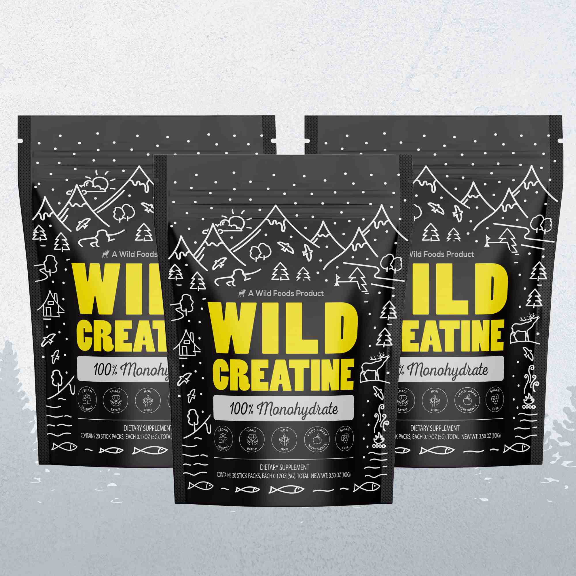 Wild Creatine Monohydrate, 20 Servings – 100% Pure for Strength & Endurance