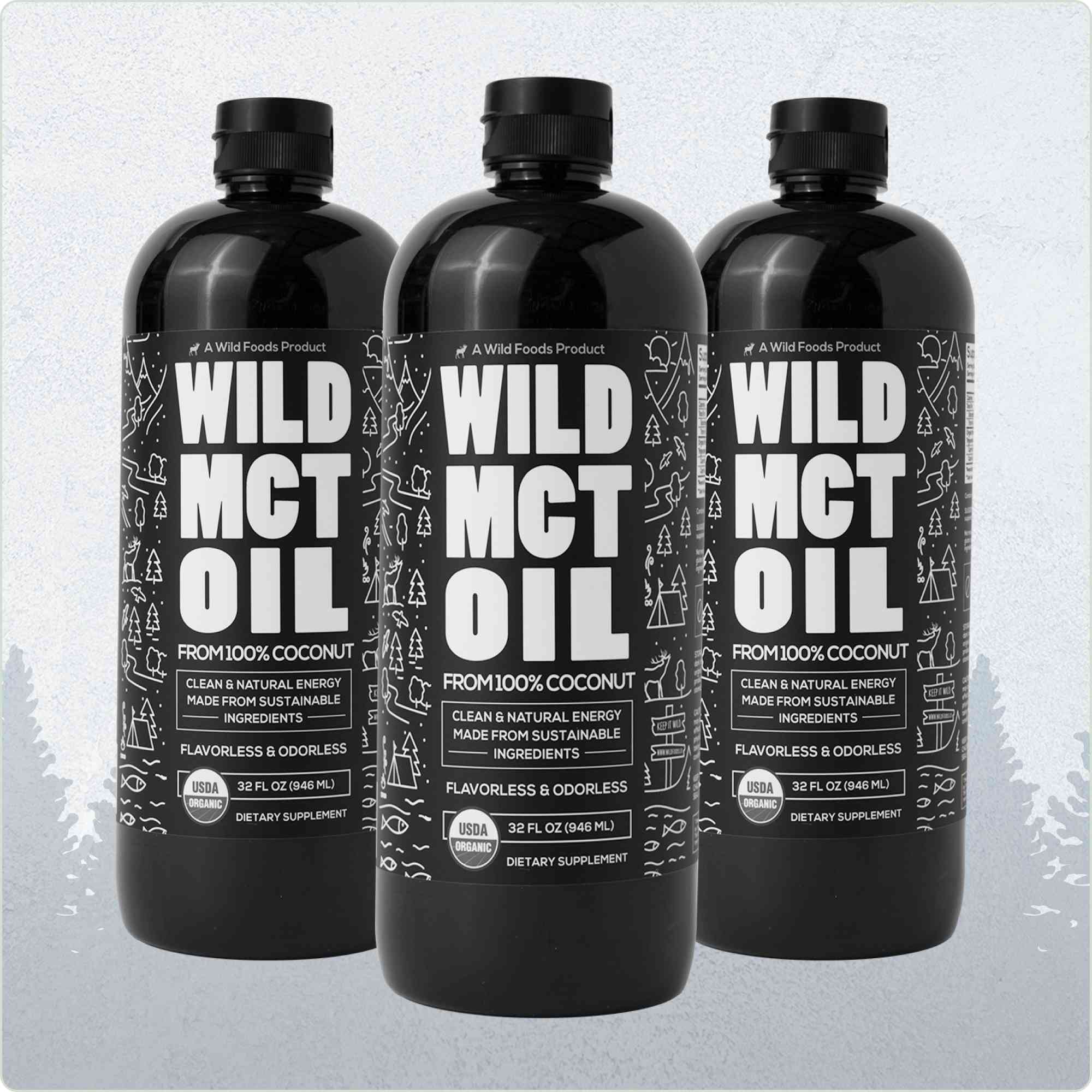 Wild MCT Oil – 100% Coconut-Sourced Brain & Body Fuel, 63 Servings