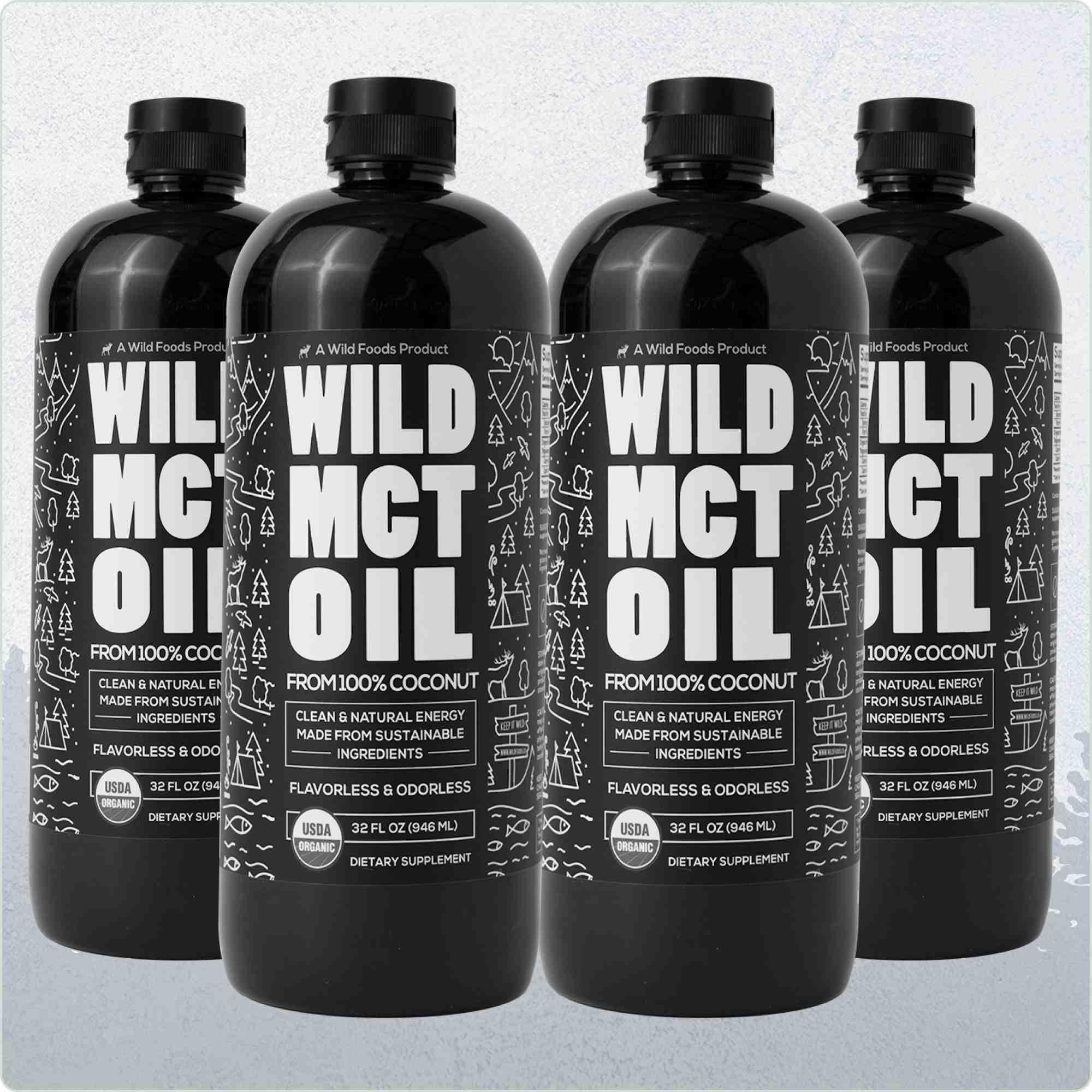 Wild MCT Oil – 100% Coconut-Sourced Brain & Body Fuel, 63 Servings