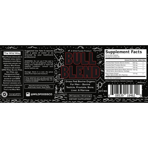 The Bull Blend - Beef Organs For Hormone Support WHOLESALE case of 10 Wholesale Wild Foods   