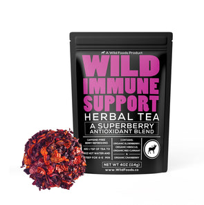 Wild Immune Support Tea - With Elderberry, Hibiscus, Currant, and Cranberry Tea Wild Foods   