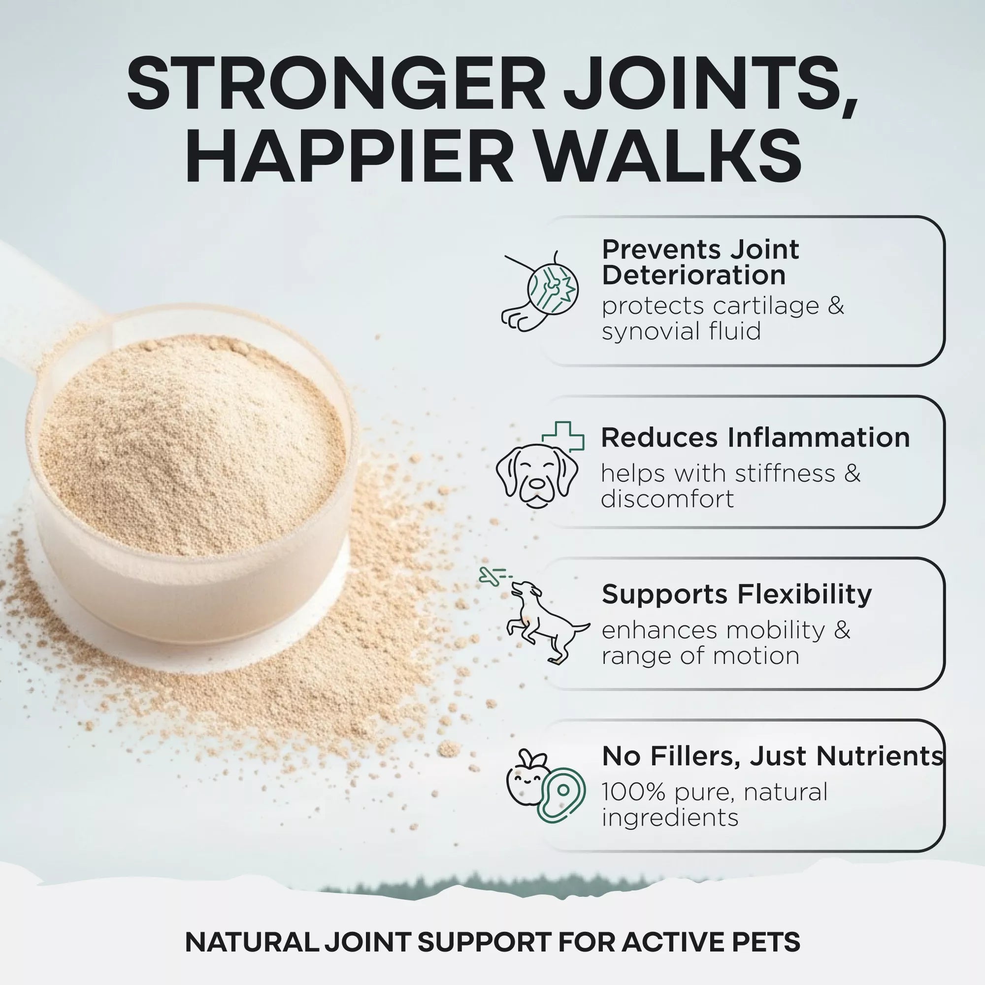 Wild Pets Blue Lipped Mussel & Glucosamine Powder for Hip & Joint Health – 120g