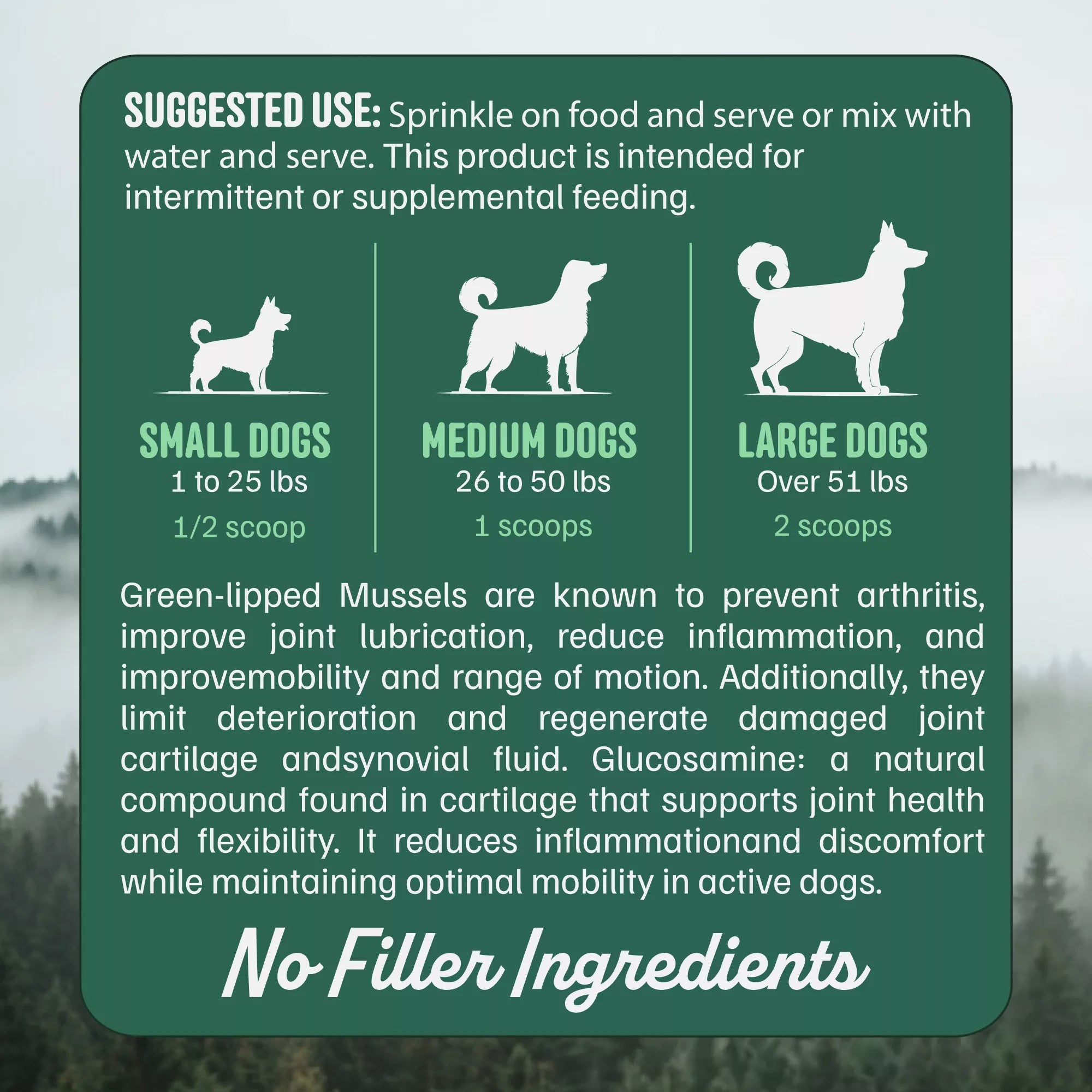 Wild Pets Blue Lipped Mussel & Glucosamine Powder for Hip & Joint Health – 120g