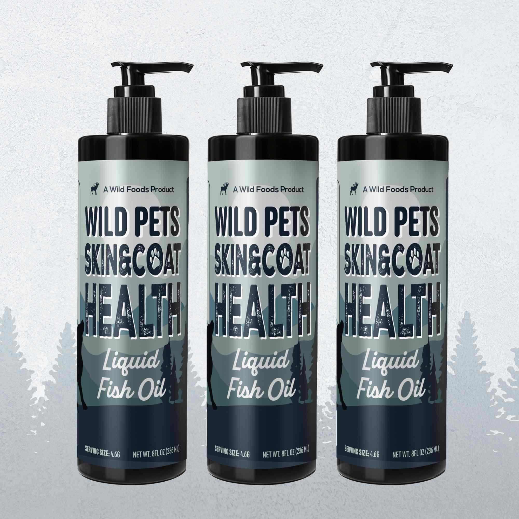 Wild Pets Liquid Fish Oil for Skin & Coat Health – 8 fl oz