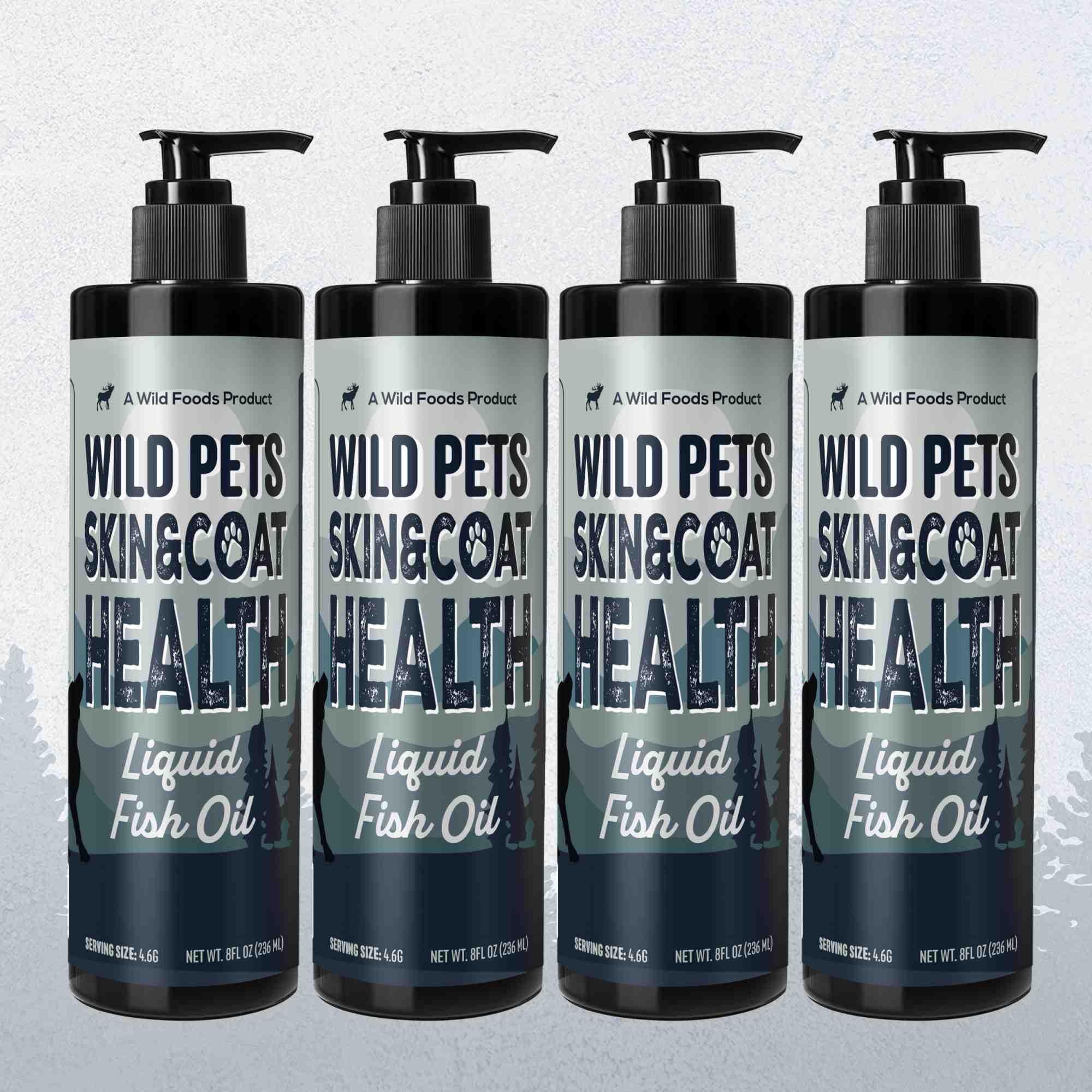 Wild Pets Liquid Fish Oil for Skin & Coat Health – 8 fl oz