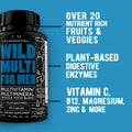 Whole Food Daily Multivitamin Sourced From 25+ Fruits and Vegetables Supplements Wild Foods Men x TWO (save 5%)  