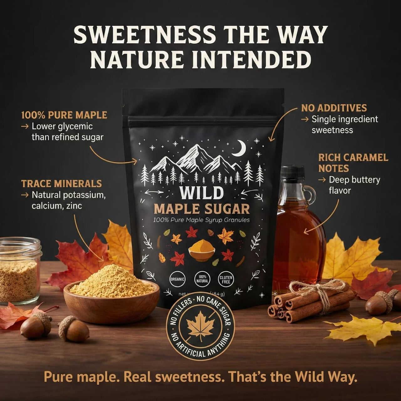 Wild Maple Sugar 8oz