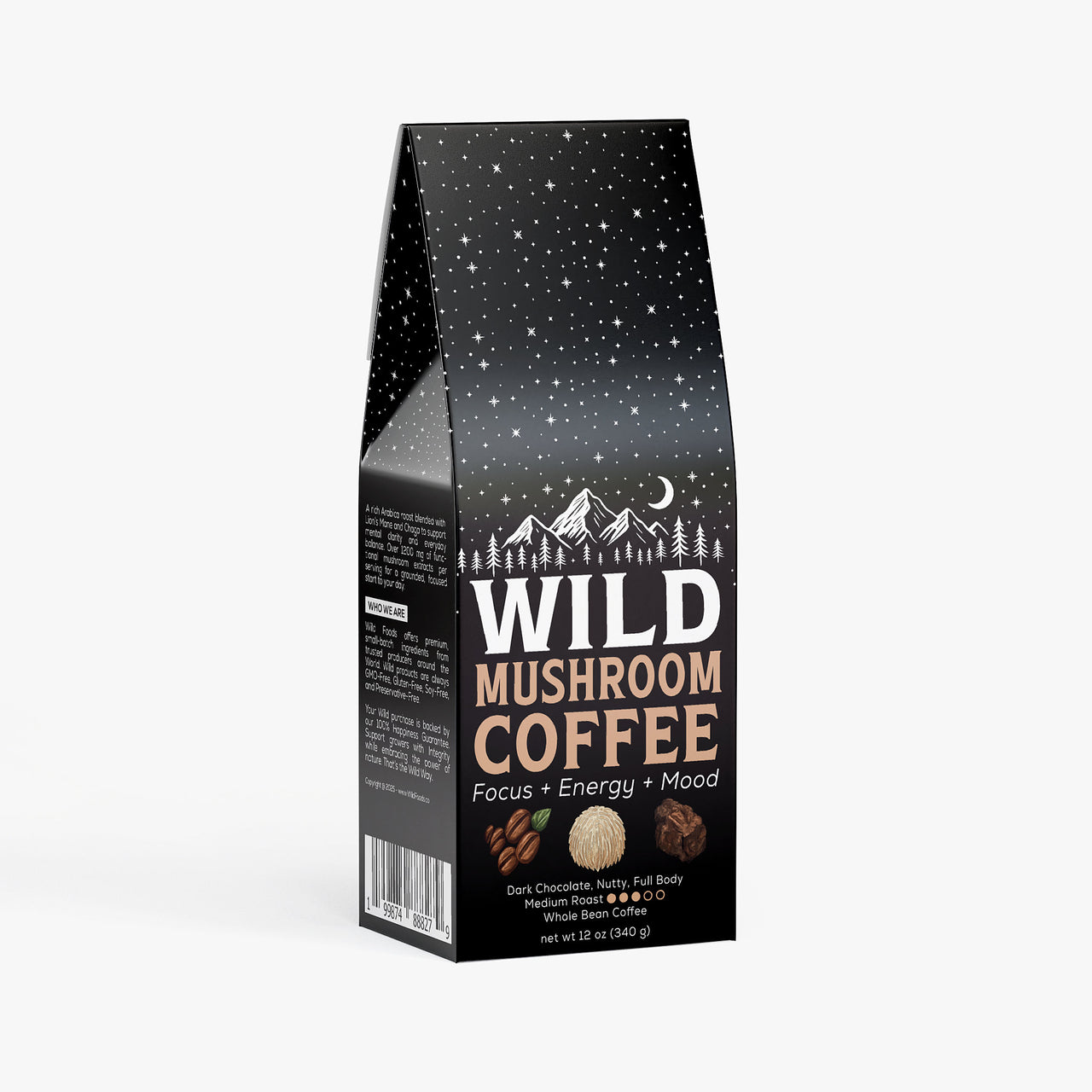 Wild Mushroom Coffee (Medium Roast) — Focus + Energy + Mood