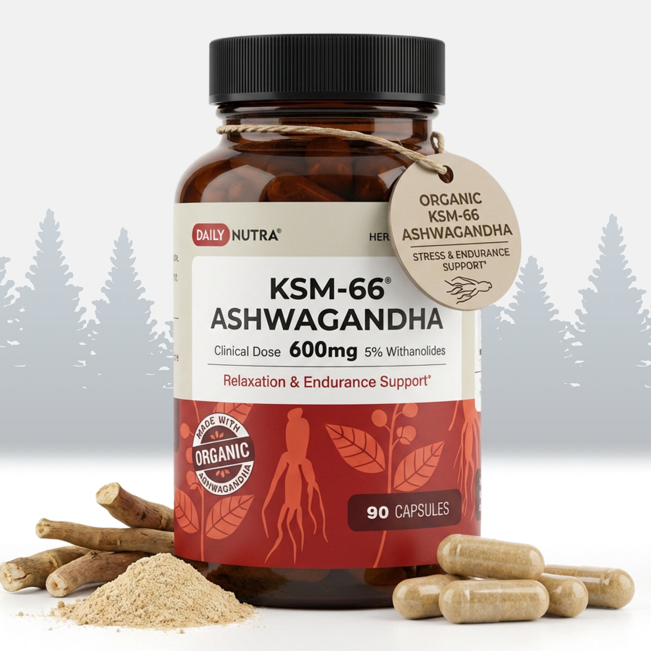 Daily Nutra KSM-66 Ashwagandha, 60 servings – Stress Relief & Relaxation