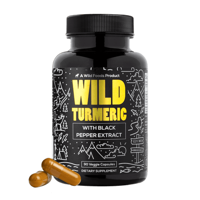 Wild Turmeric Extract Capsules, 90ct 500mg Supplements Wild Foods   