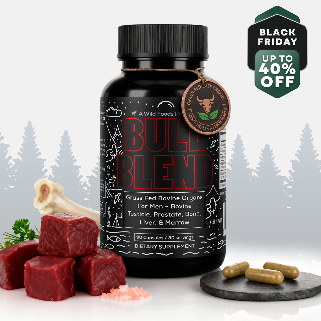 Bull Blend, 30 servings – Natural Male Hormone & Energy Support