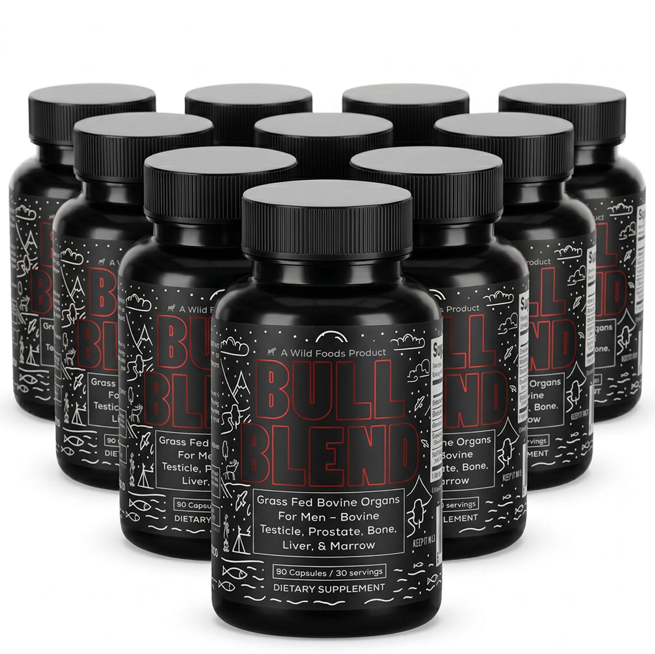 Wholesale of 10 - The Bull Blend - Beef Organs for Hormone Support