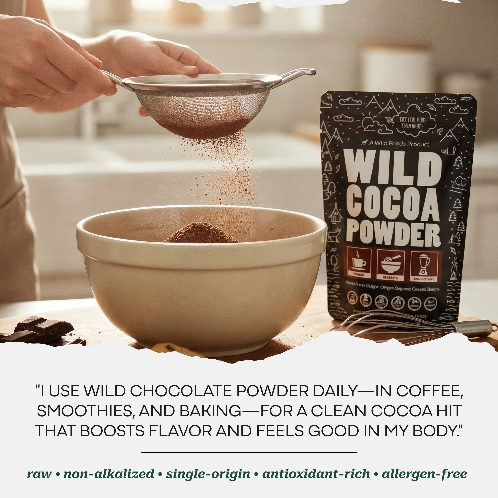 Cocoa Powder, 57 servings - Single-Origin Antioxidant