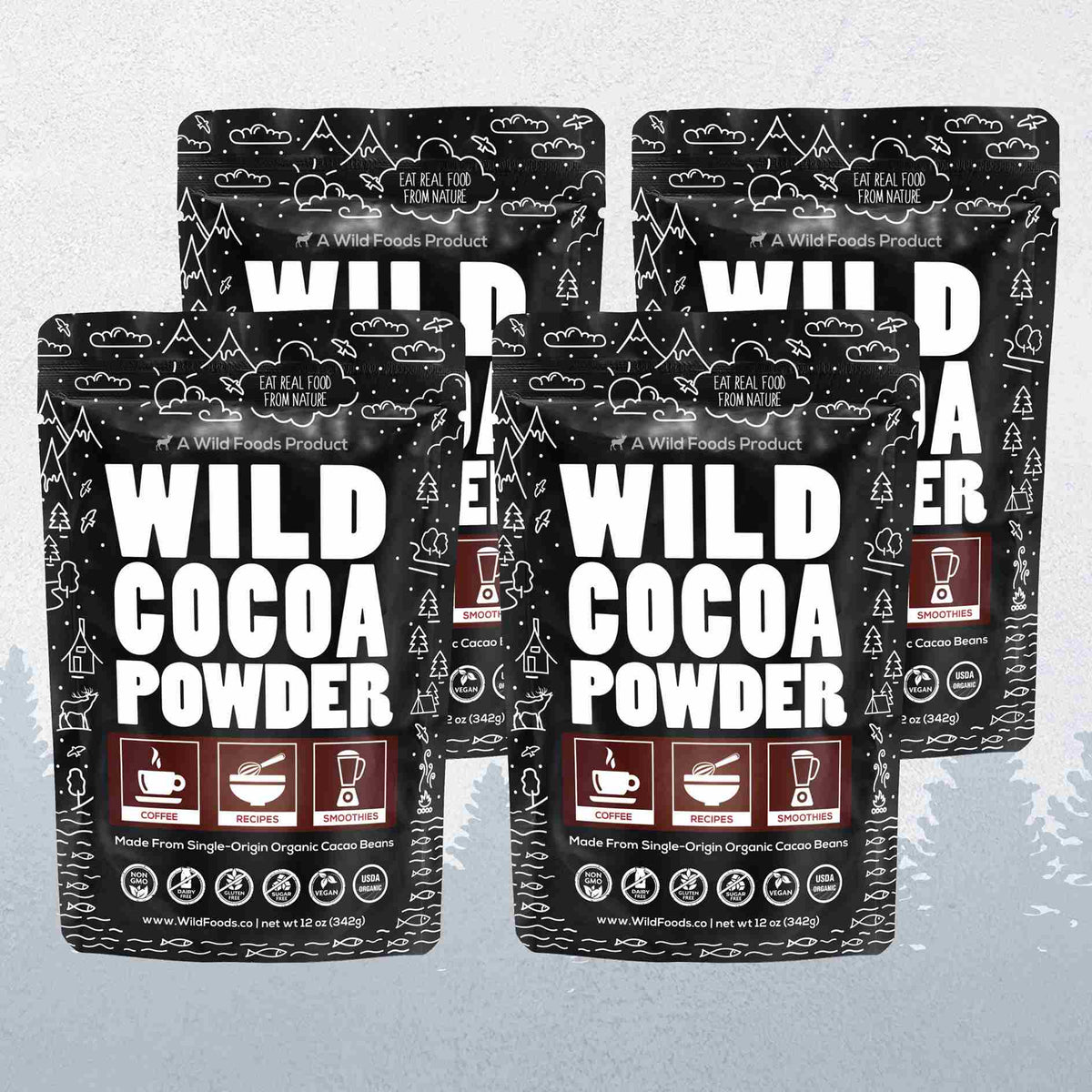Wild Chocolate powder is a non-alkalized cold processed raw cacao ...