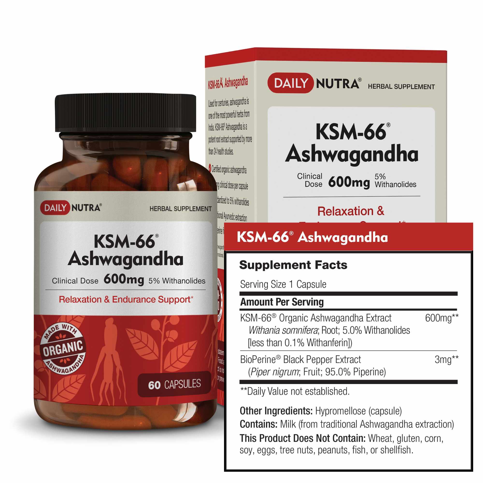 Daily Nutra KSM-66 Ashwagandha, 60 servings – Stress Relief & Relaxati