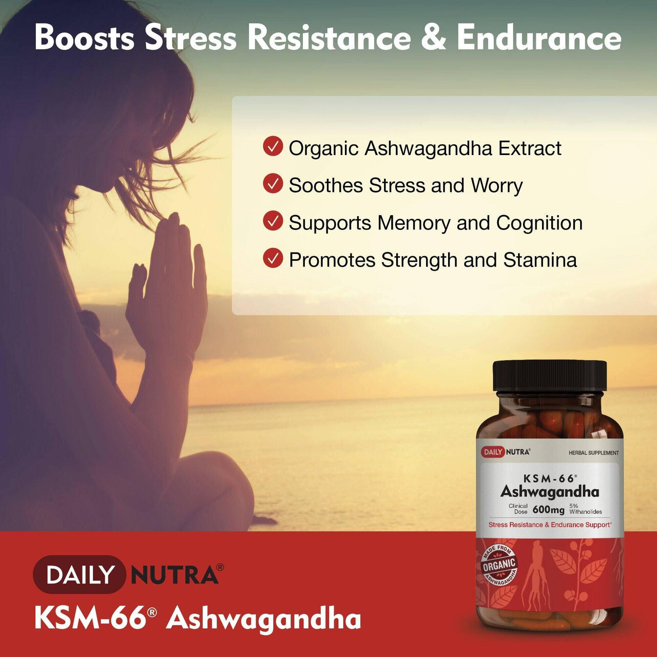 Wholesale of 10 - Daily Nutra KSM-66 Ashwagandha 90c