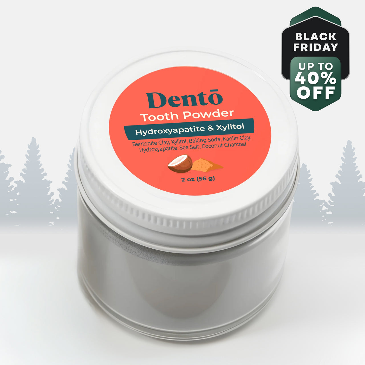 Dentō Remineralizing Tooth Powder - Gentle Whitening and Oral Microbiome support