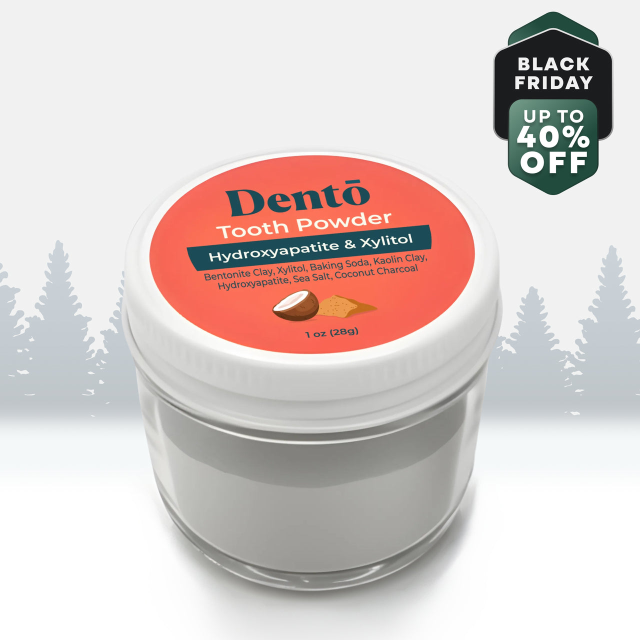 Dentō Remineralizing Tooth Powder - Gentle Whitening and Oral Microbiome support