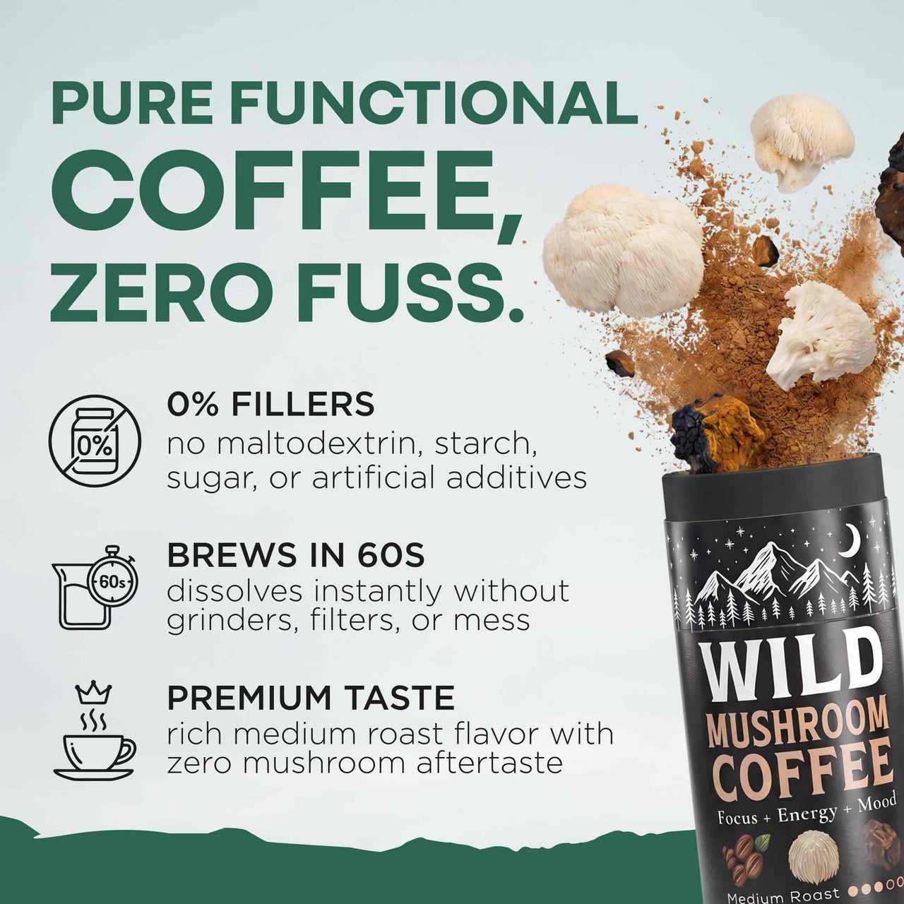 WILD Mushroom Coffee (Medium Roast)