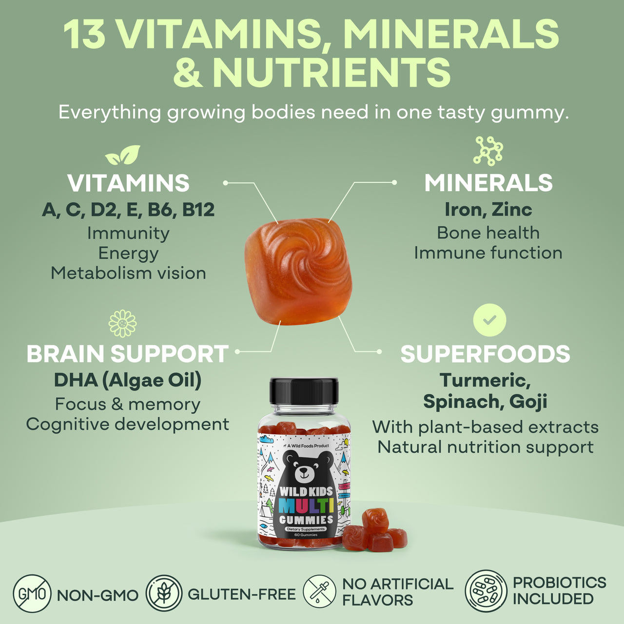 Wild Kids Multivitamin Gummies – Growth Support For Strong & Healthy Kids