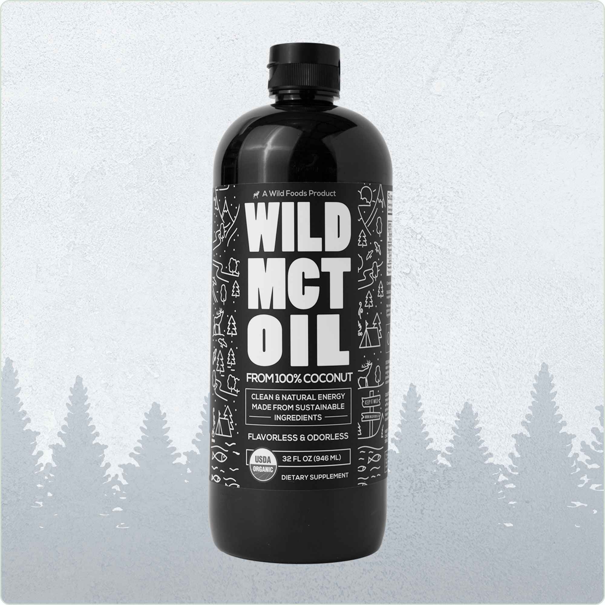 Wild MCT Oil – 100% Coconut-Sourced Brain & Body Fuel, 63 Servings