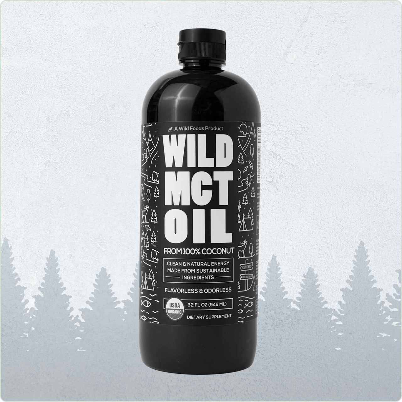 Wild MCT Oil – 100% Coconut-Sourced Brain & Body Fuel, 63 Servings