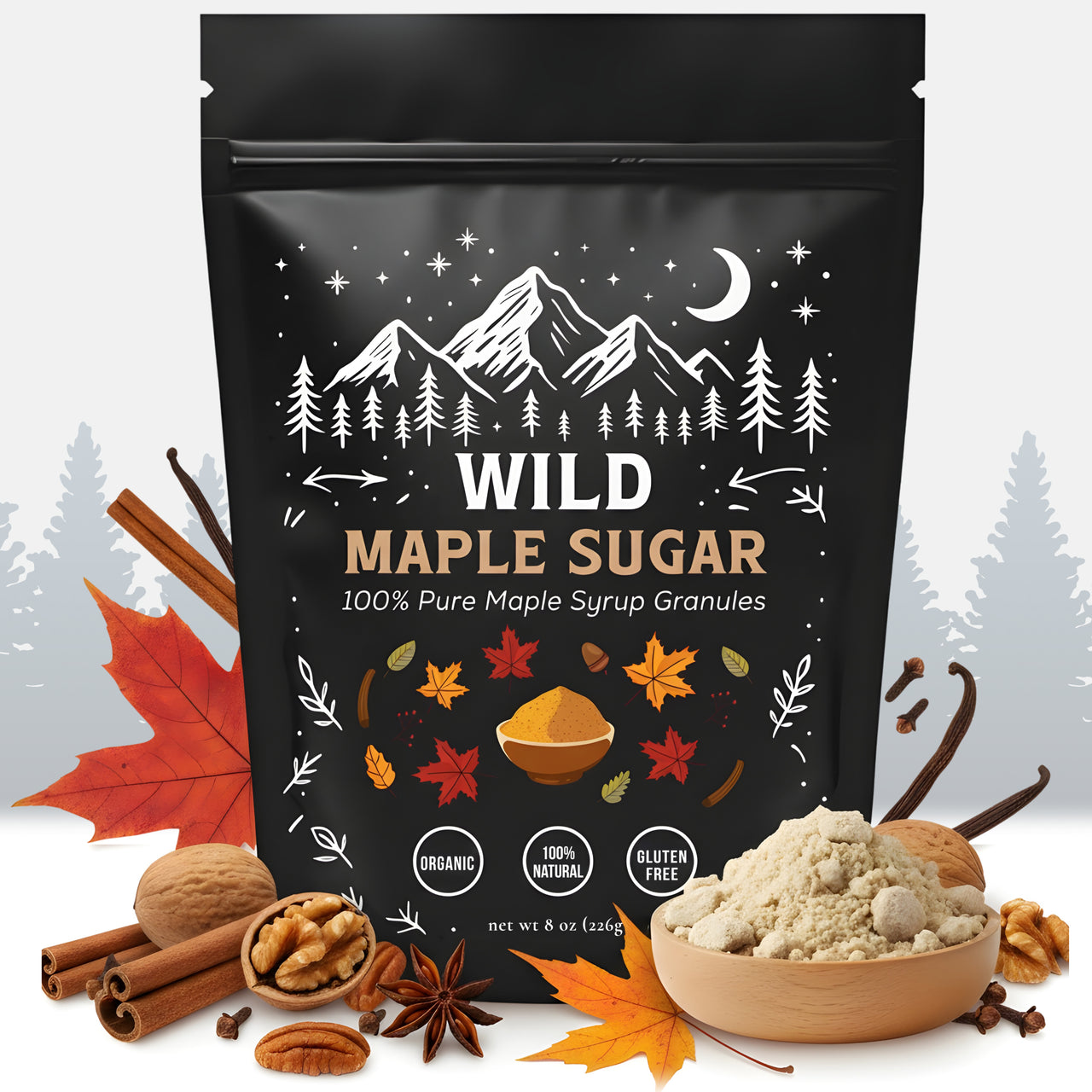 Wild Maple Sugar 8oz