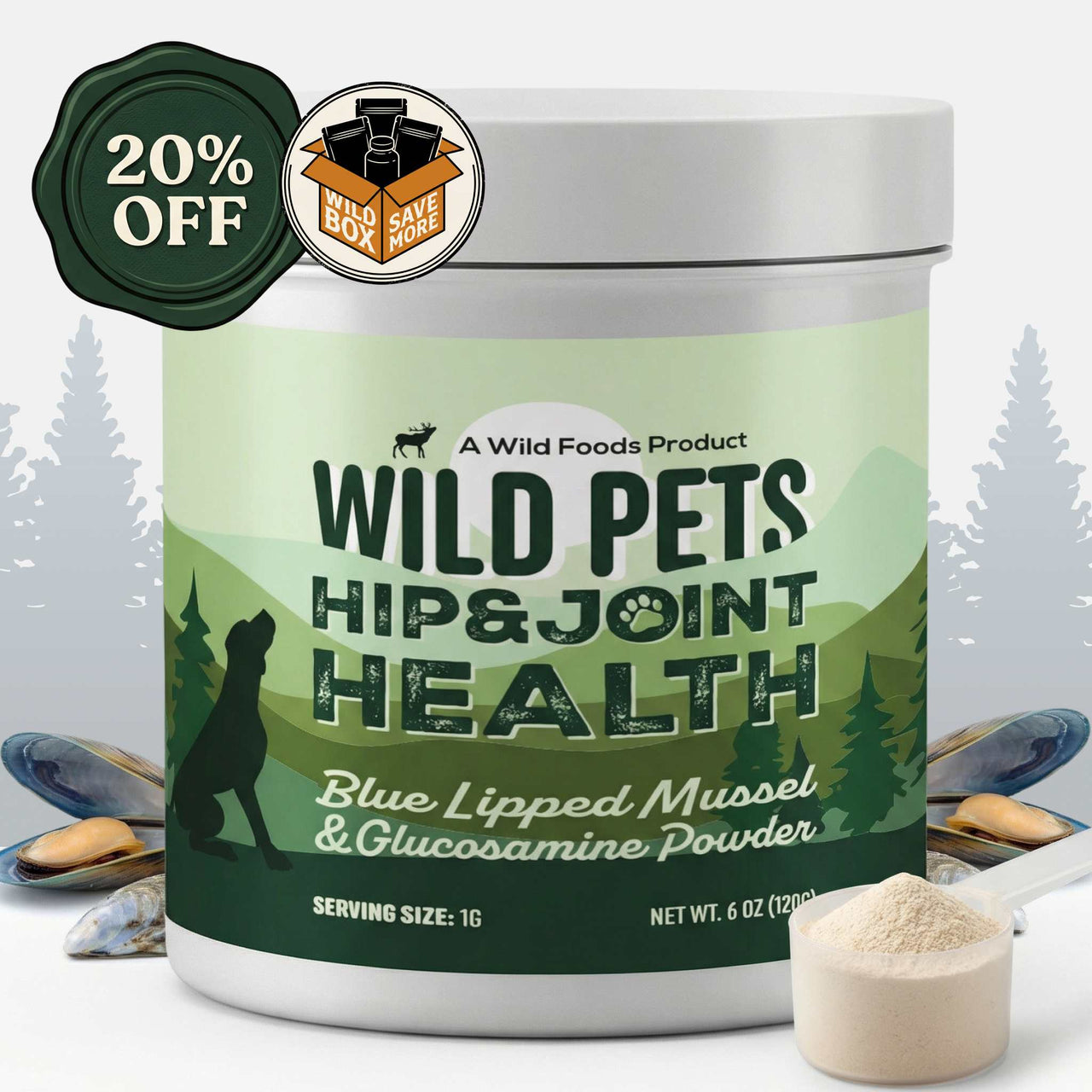 Wild Pets - Blue Lipped Mussel & Glucosamine Powder