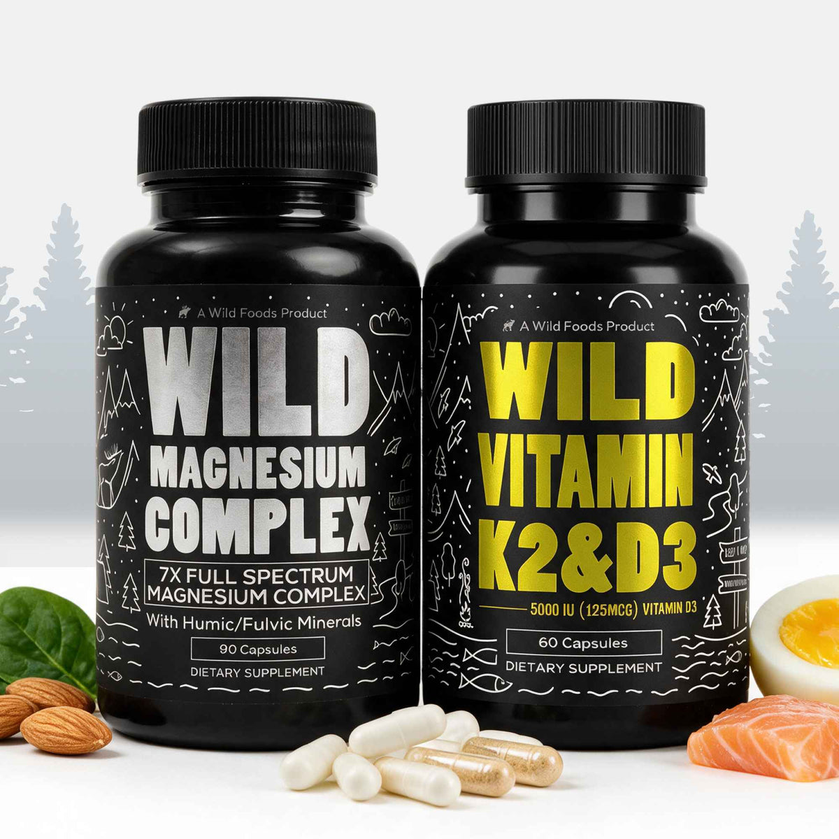 Power Bundle: Magnesium + Vitamin K2 & D3 with Pepper Extract