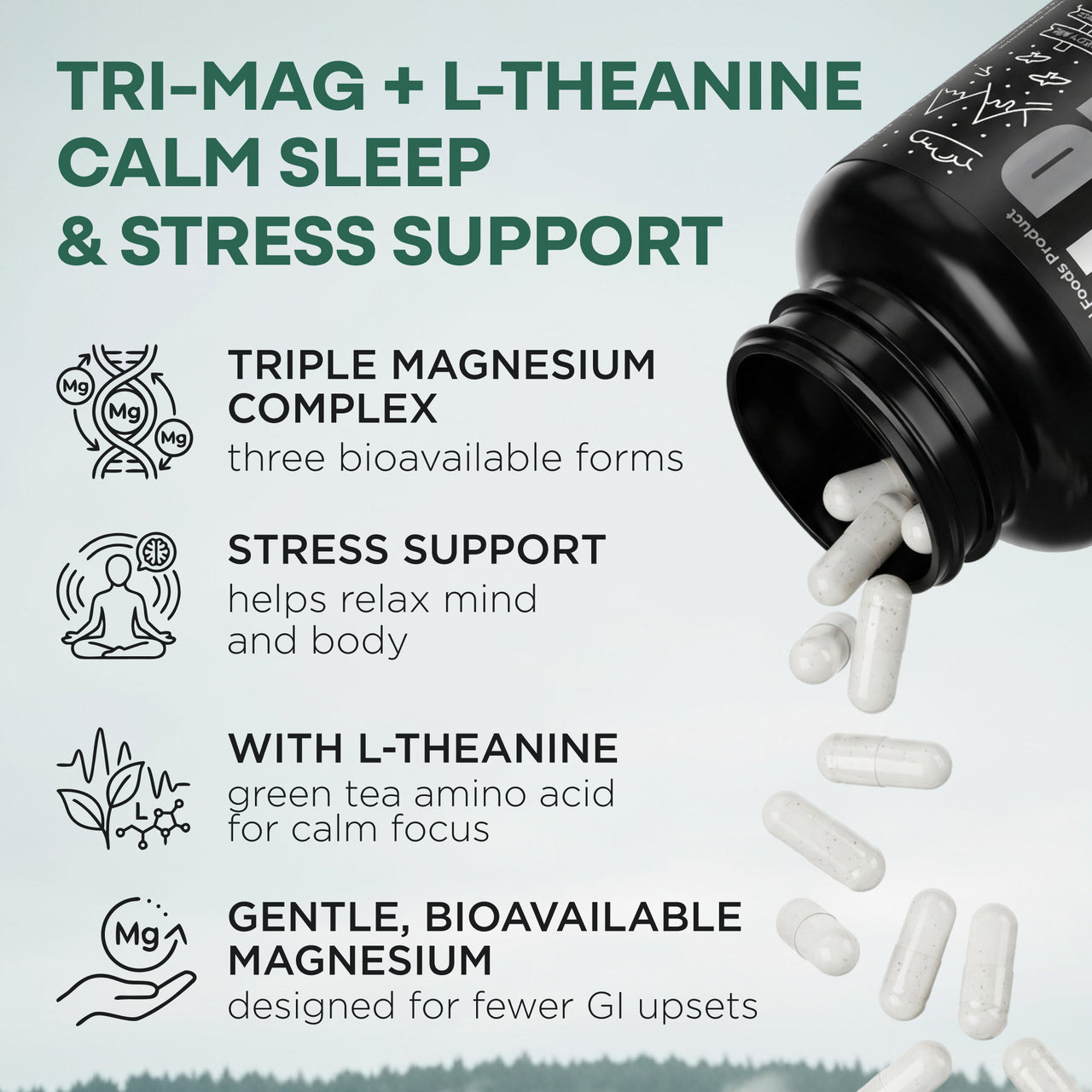 Wild Tri-Mag – Triple Magnesium Complex for Sleep w/L Theanine