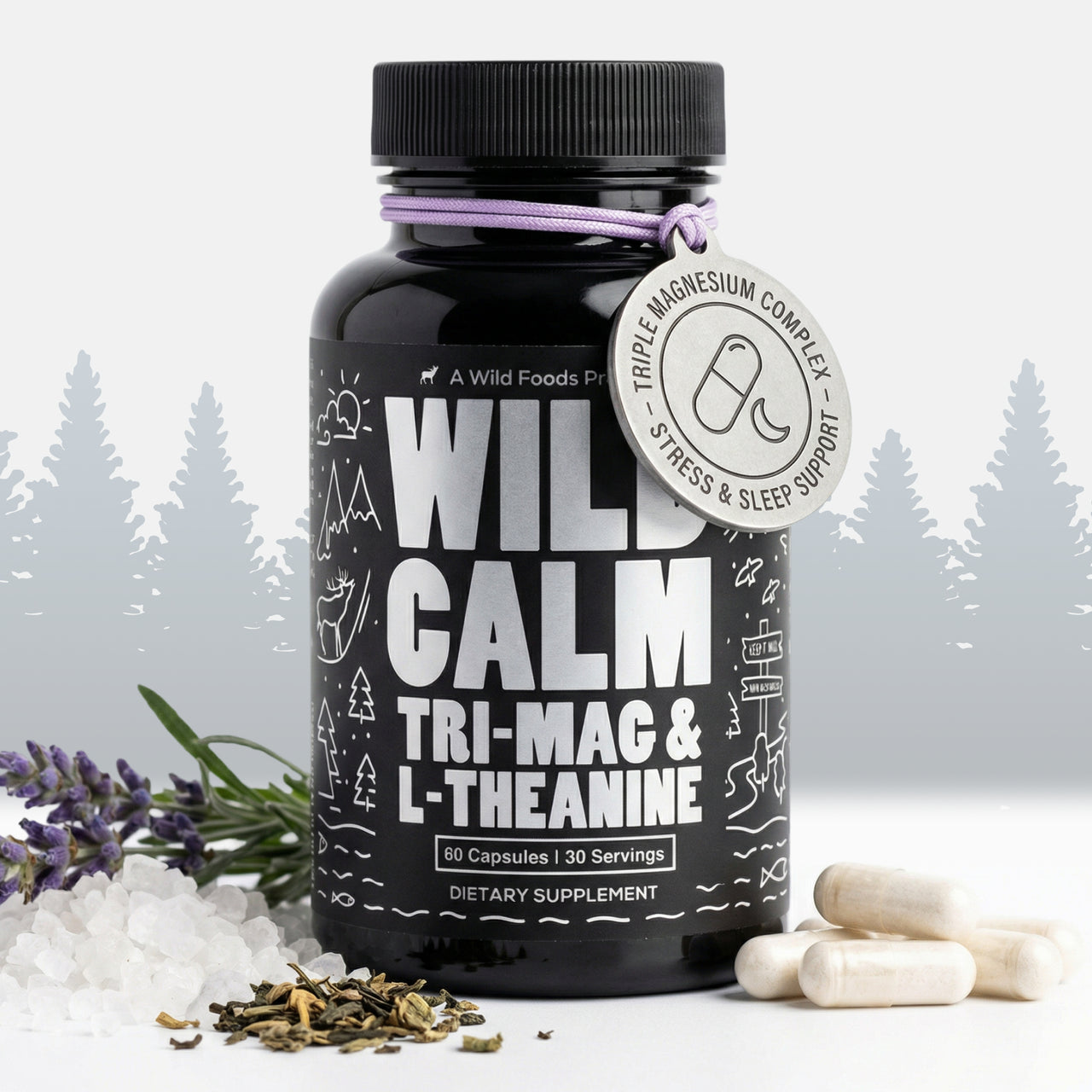 Wild Tri-Mag – Triple Magnesium Complex for Sleep w/L Theanine
