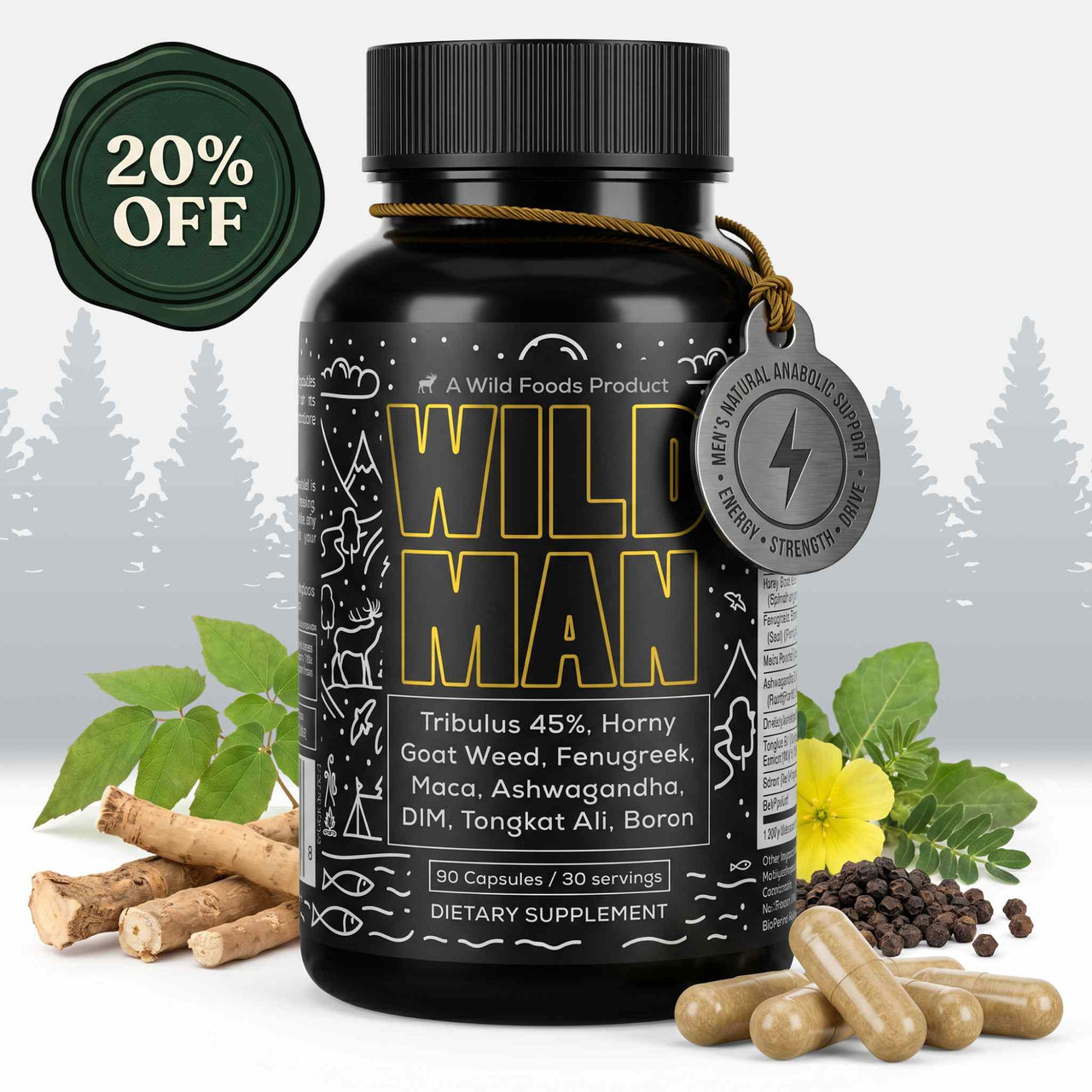 Wild Man Herbal Stack – Male Wellness Stack & Performance