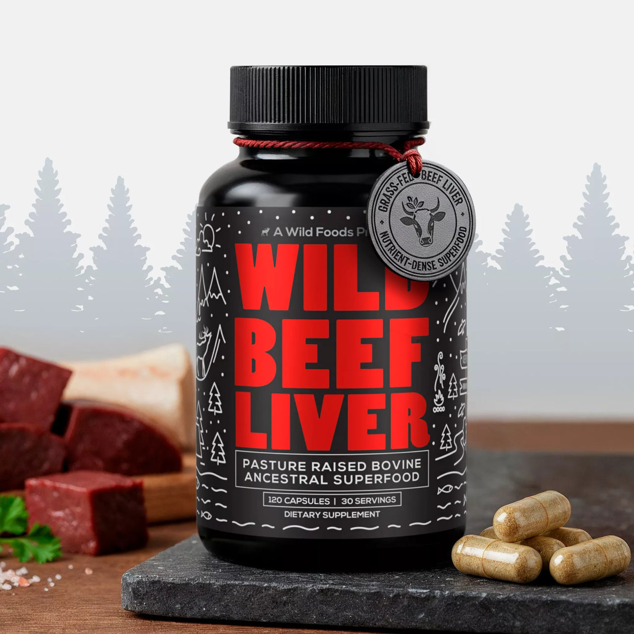 Wholesale of 10 - NEW: Grass-Fed Beef Liver Capsules - 3000mg per serving