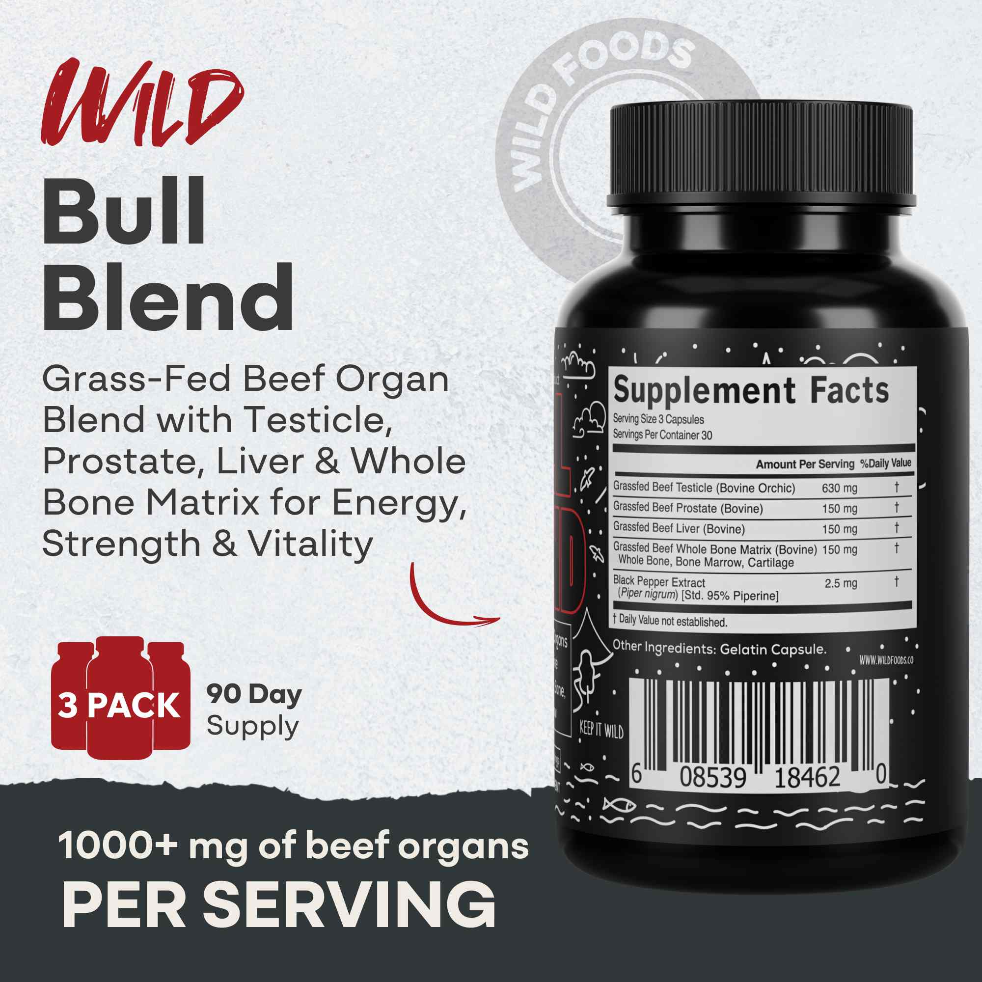 Bull Blend, 30 servings – Natural Male Hormone & Energy Support