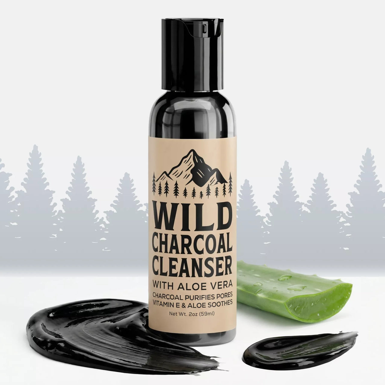 Wild Charcoal Cleanser — with Aloe Vera + Vitamin E