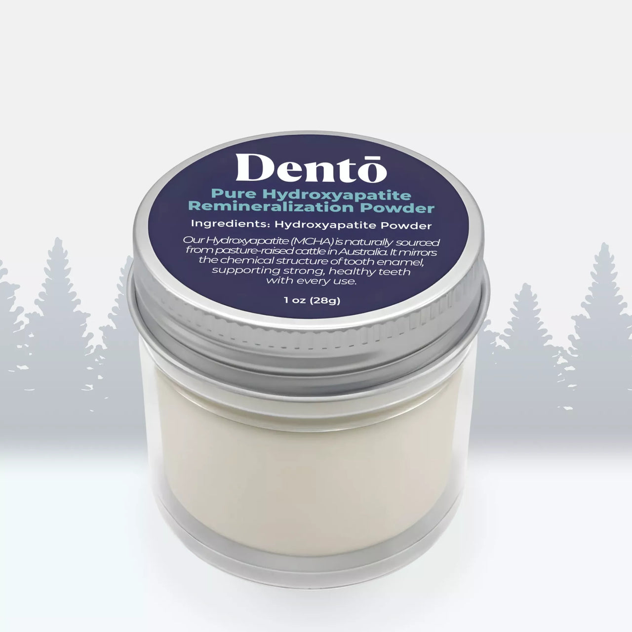 Dentō 100% Hydroxyapatite Remineralization Powder From Grass-fed Cattle Bone