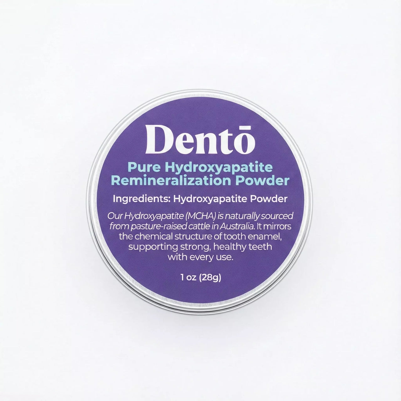Dentō 100% Hydroxyapatite Remineralization Powder From Grass-fed Cattle Bone