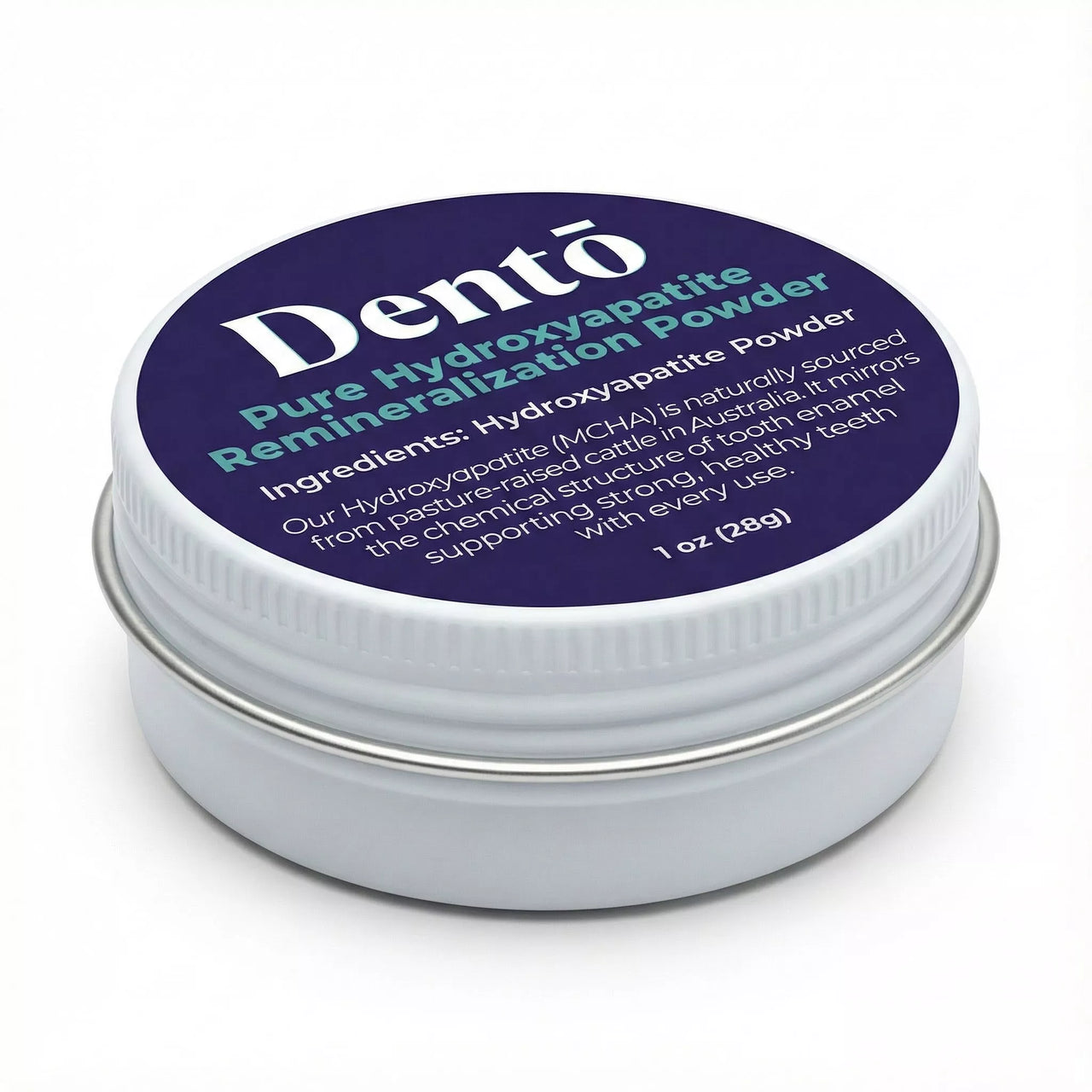Dentō 100% Hydroxyapatite Remineralization Powder From Grass-fed Cattle Bone