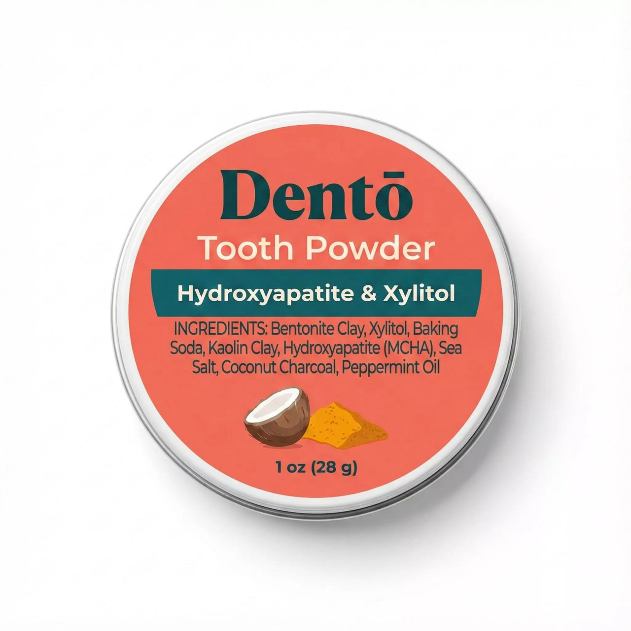 Dentō Remineralizing Tooth Powder - Gentle Whitening and Oral Microbiome support