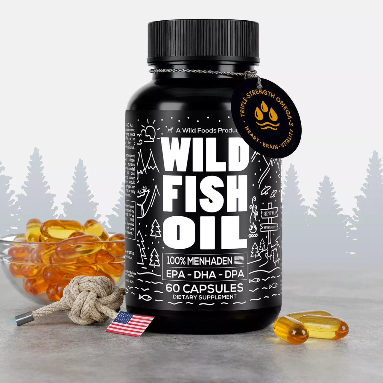 Wholesale of 10 - Wild Fish Oil, Omega-3 DHA, EPA, DPA, TG Form