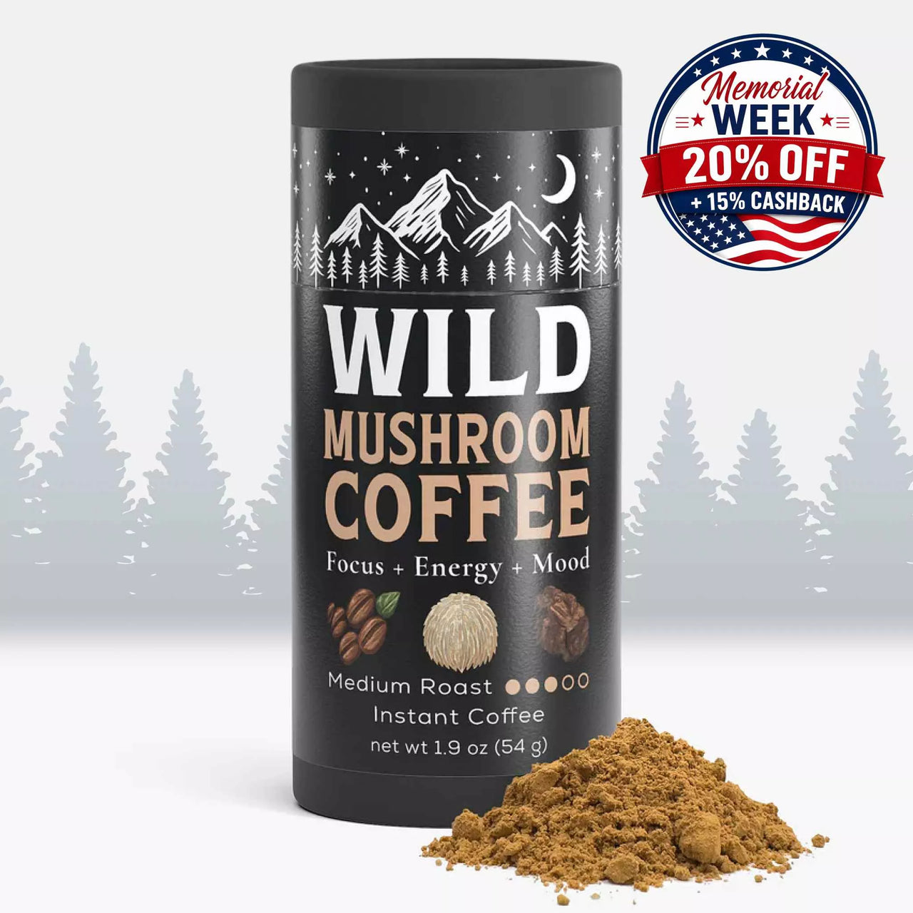 WILD Mushroom Coffee (Medium Roast)