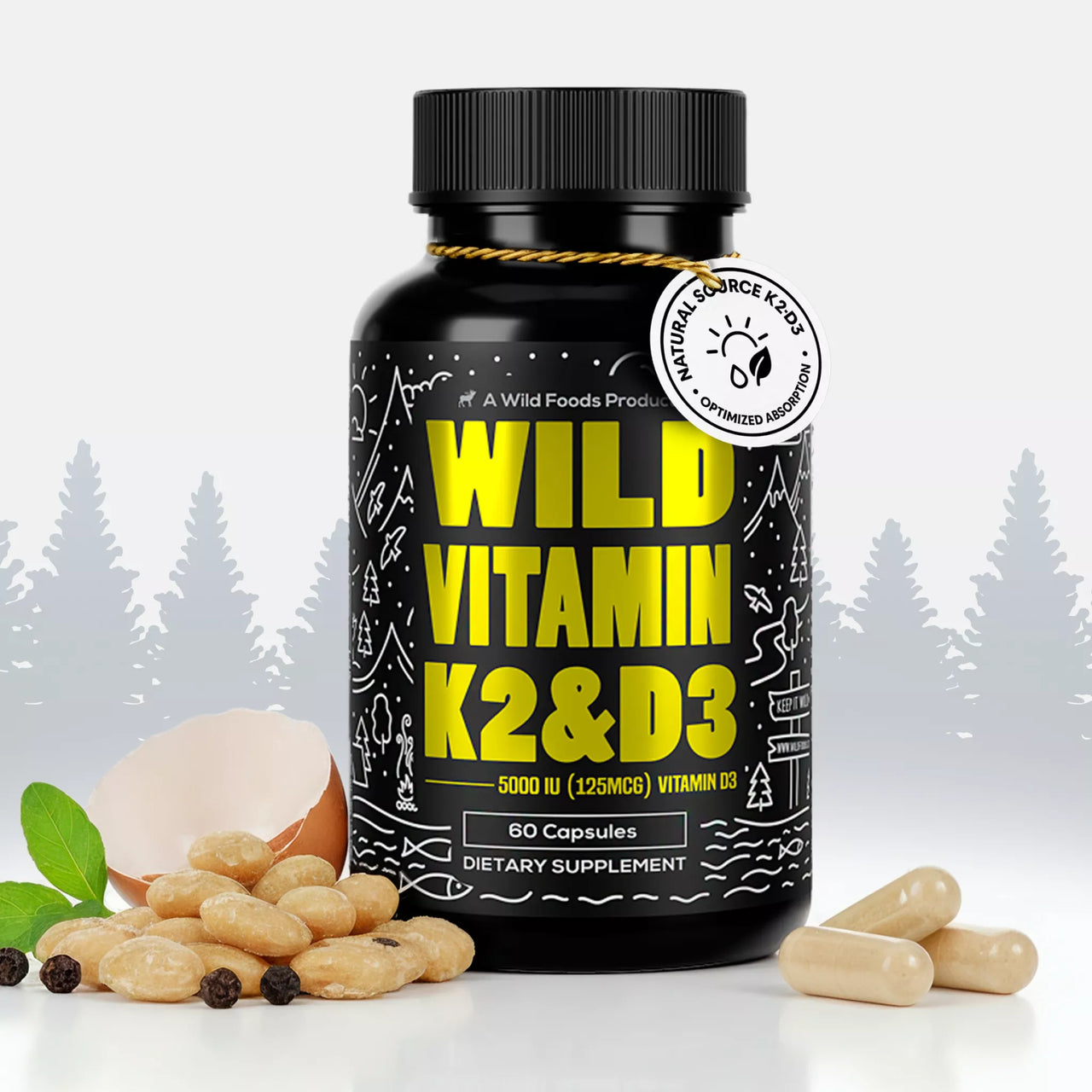 Wholesale of 10 - Wild Vitamin K2 & D3
