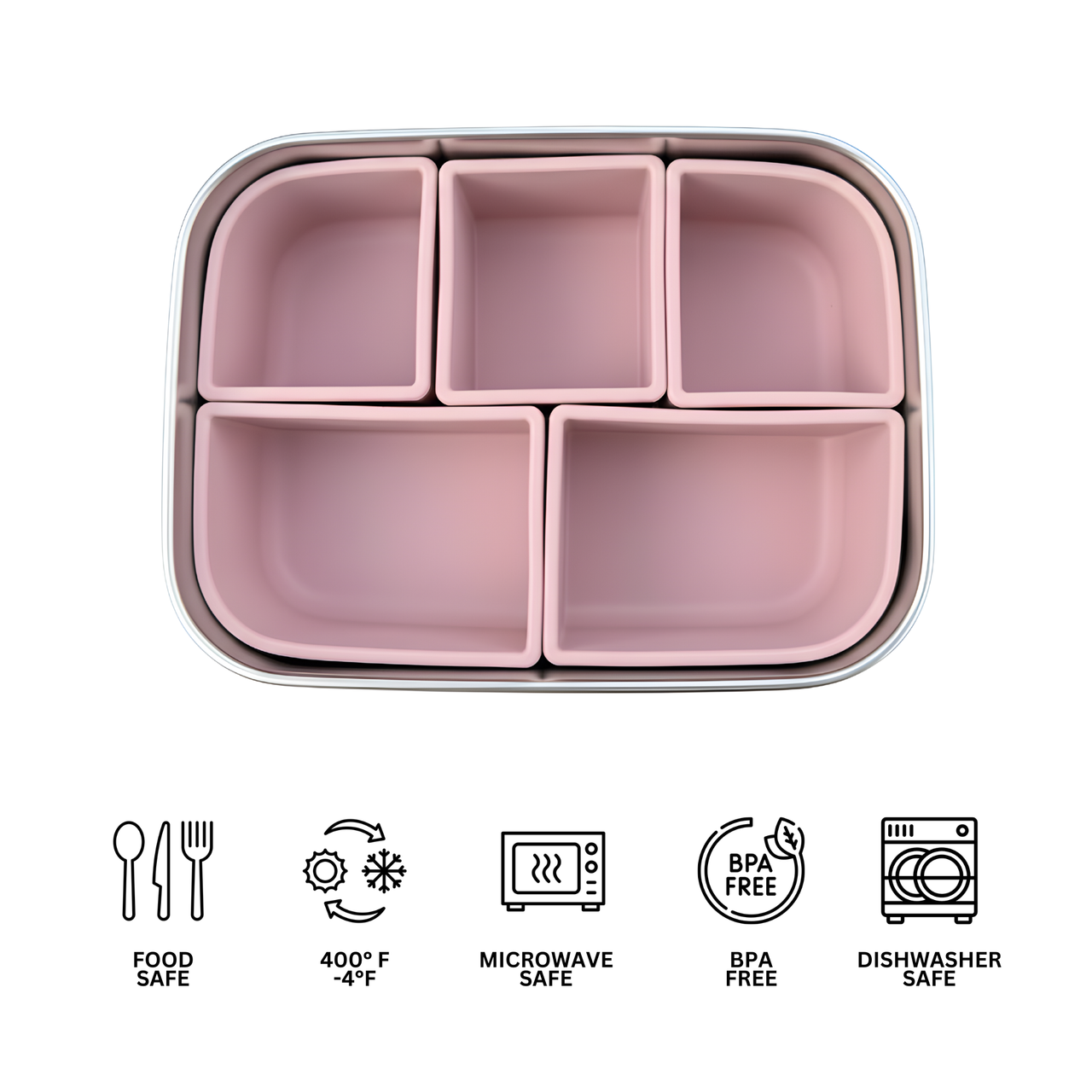 STEELY Lunchboxes — Plastic free, 100% Silicone, BPA-free