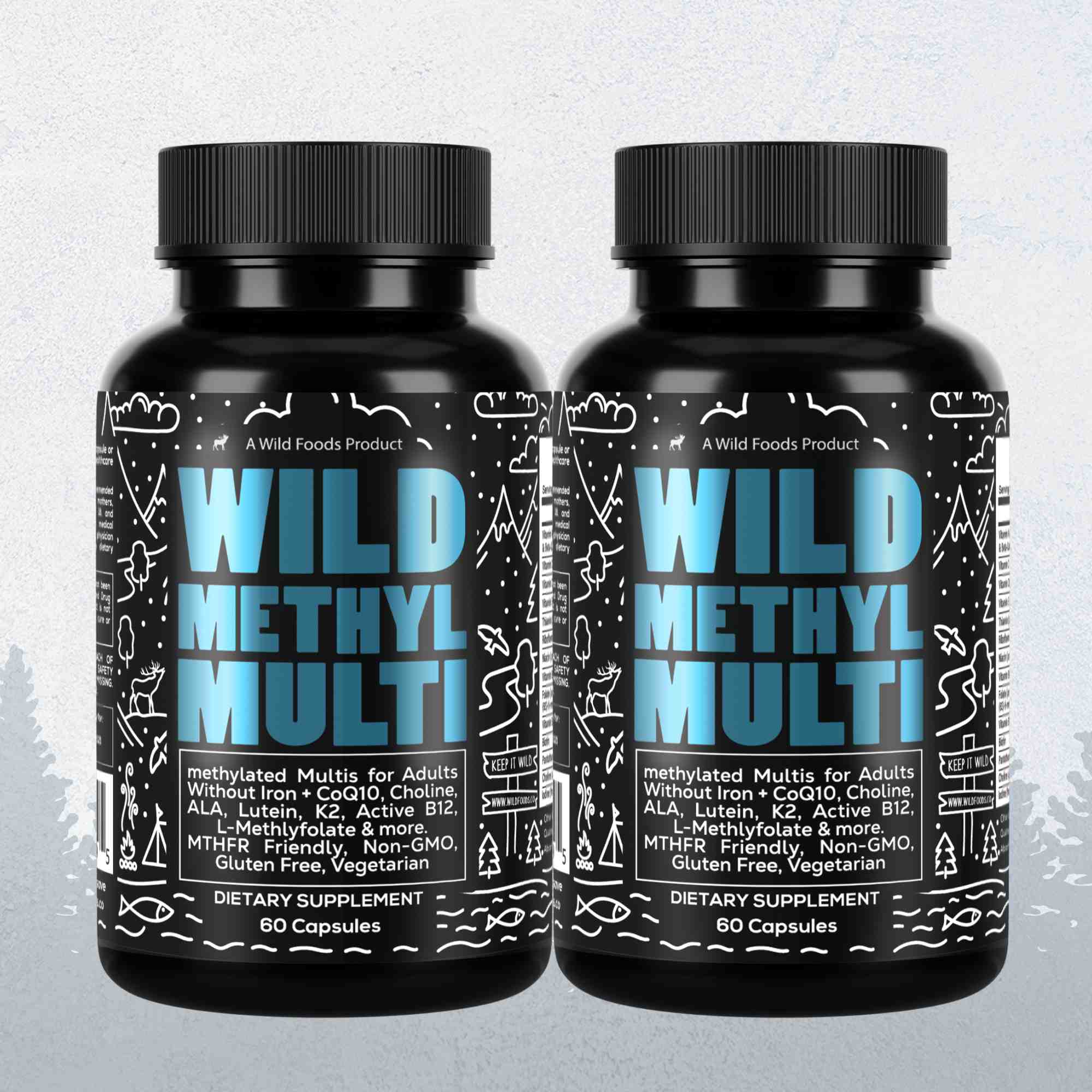 Methylated Whole Food Multivitamin, 60 servings – Complete Daily Immune Support