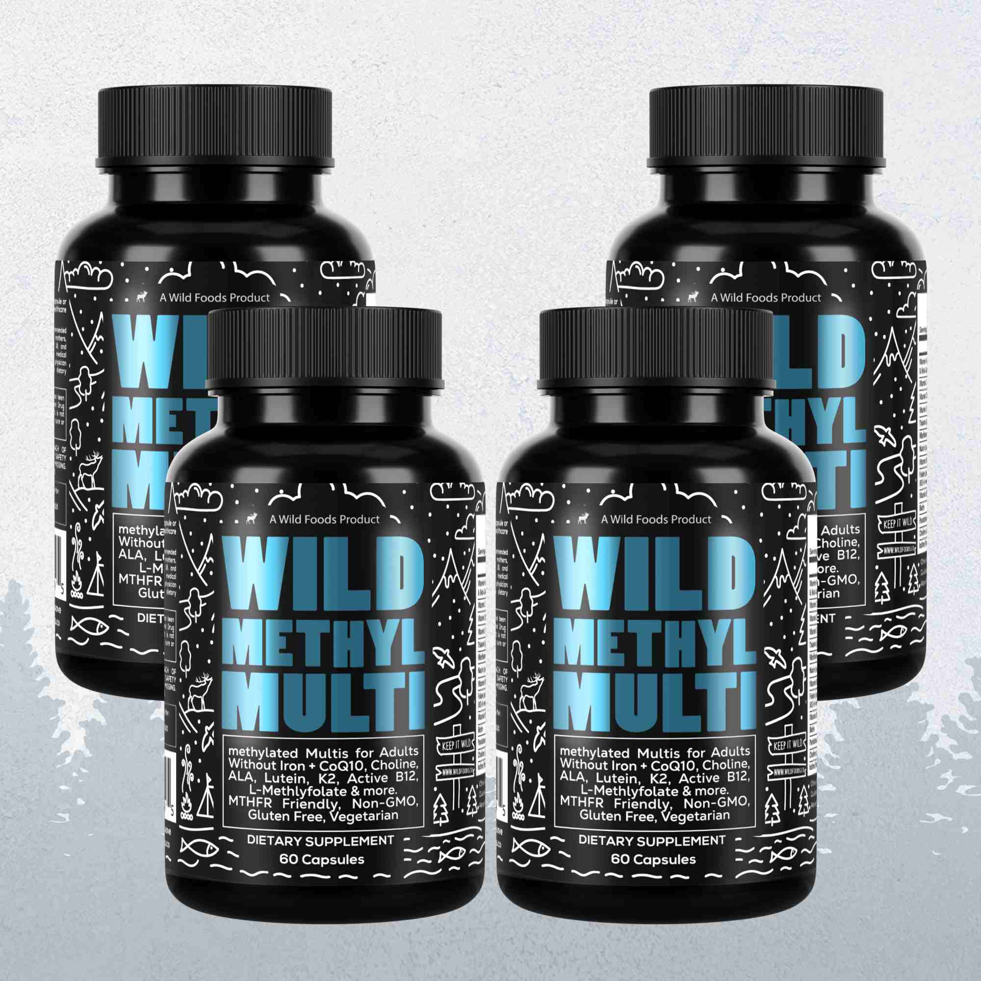 Methylated Whole Food Multivitamin, 60 servings – Complete Daily Immune Support