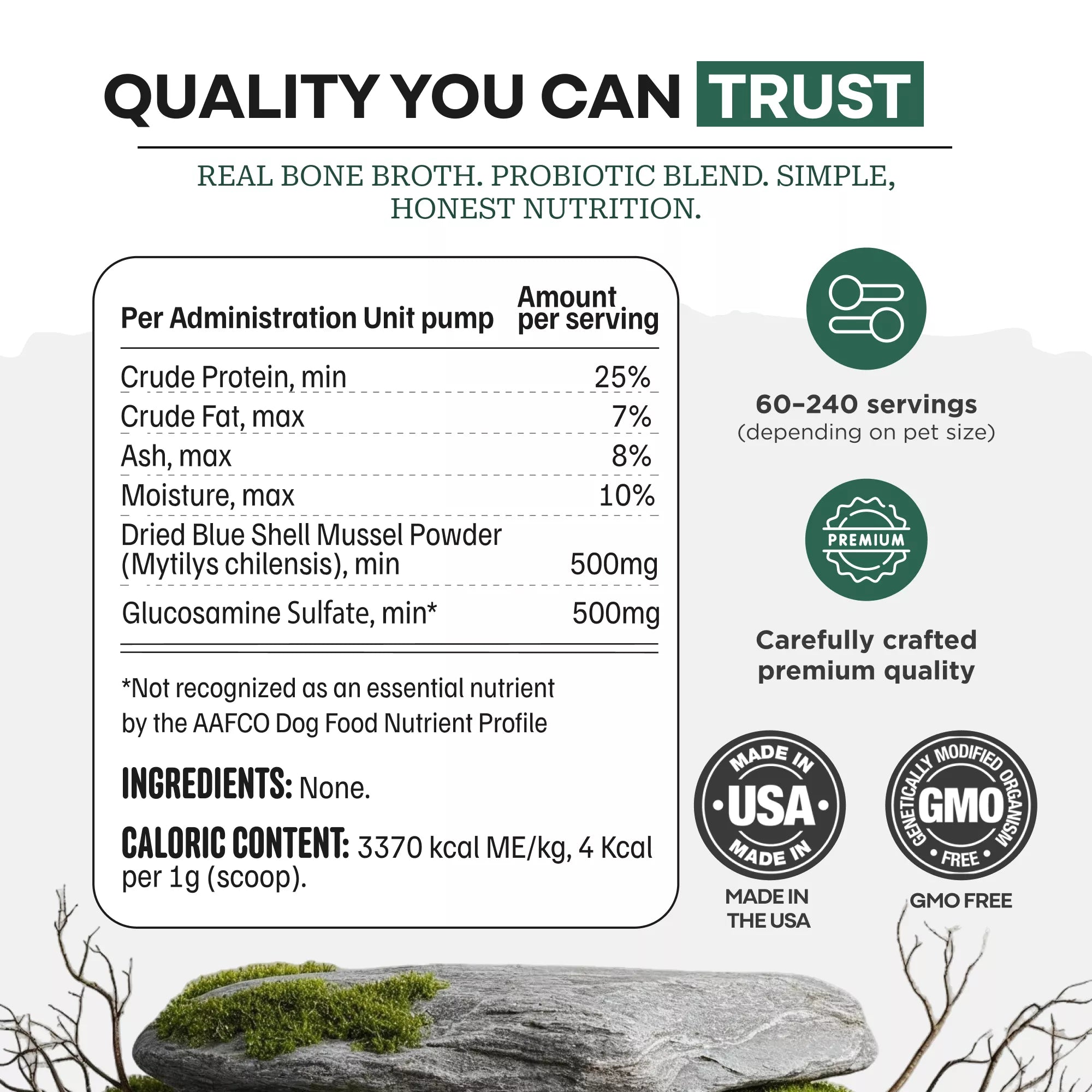 Wild Pets Blue Lipped Mussel & Glucosamine Powder for Hip & Joint Health –  120g