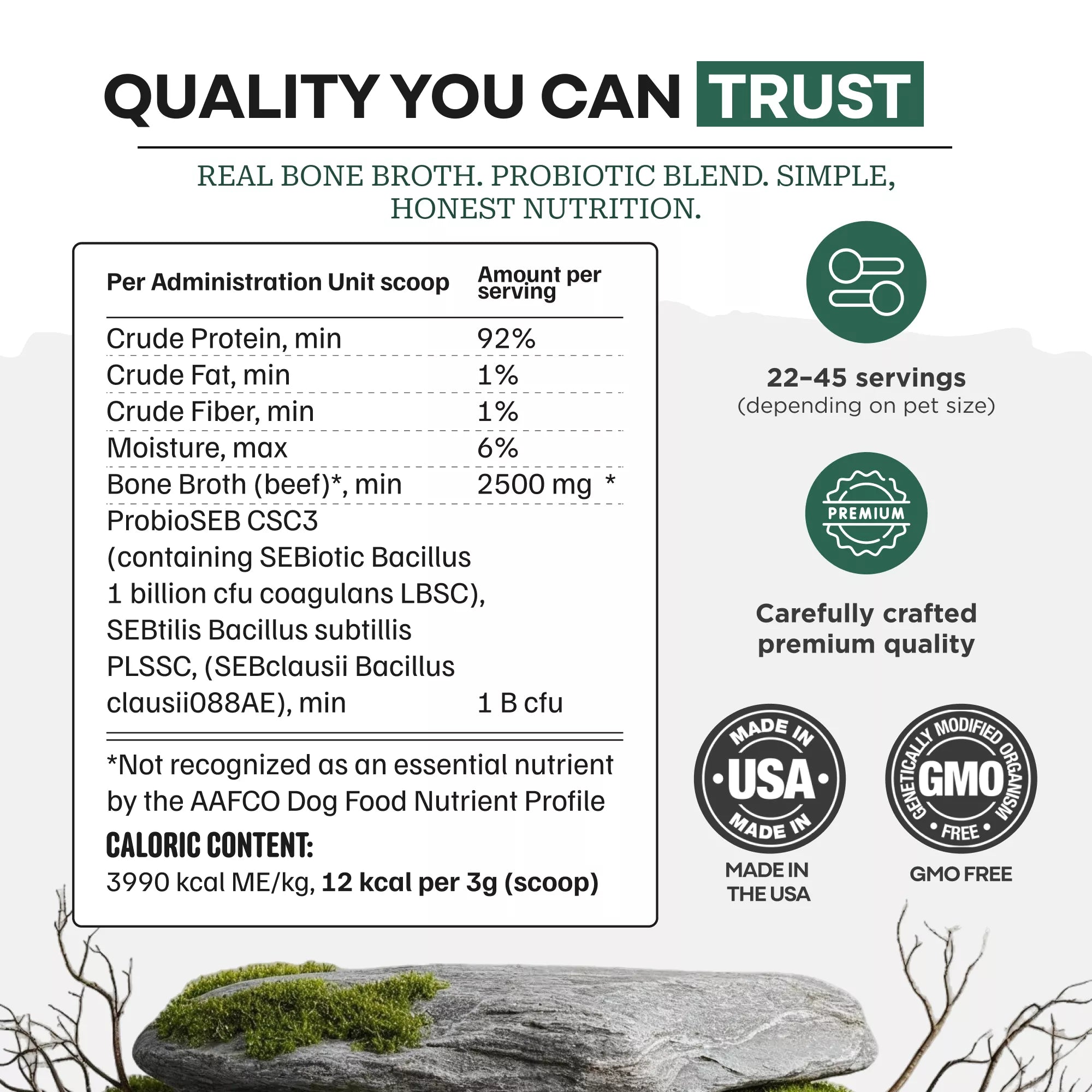 Wild Bone Broth for Pets, Gut & Immune Support