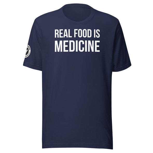 Real Food is Medicine Shirt  Wild Foods Navy XS 